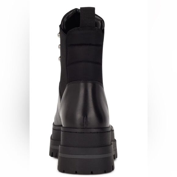 BNIB Marc Fisher Black Platform Lace Up Boots Sz 10 - Picture 5 of 6